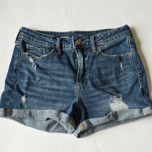 Women’s Old Navy Distressed High Rise OG Straight Denim Shorts Size 6